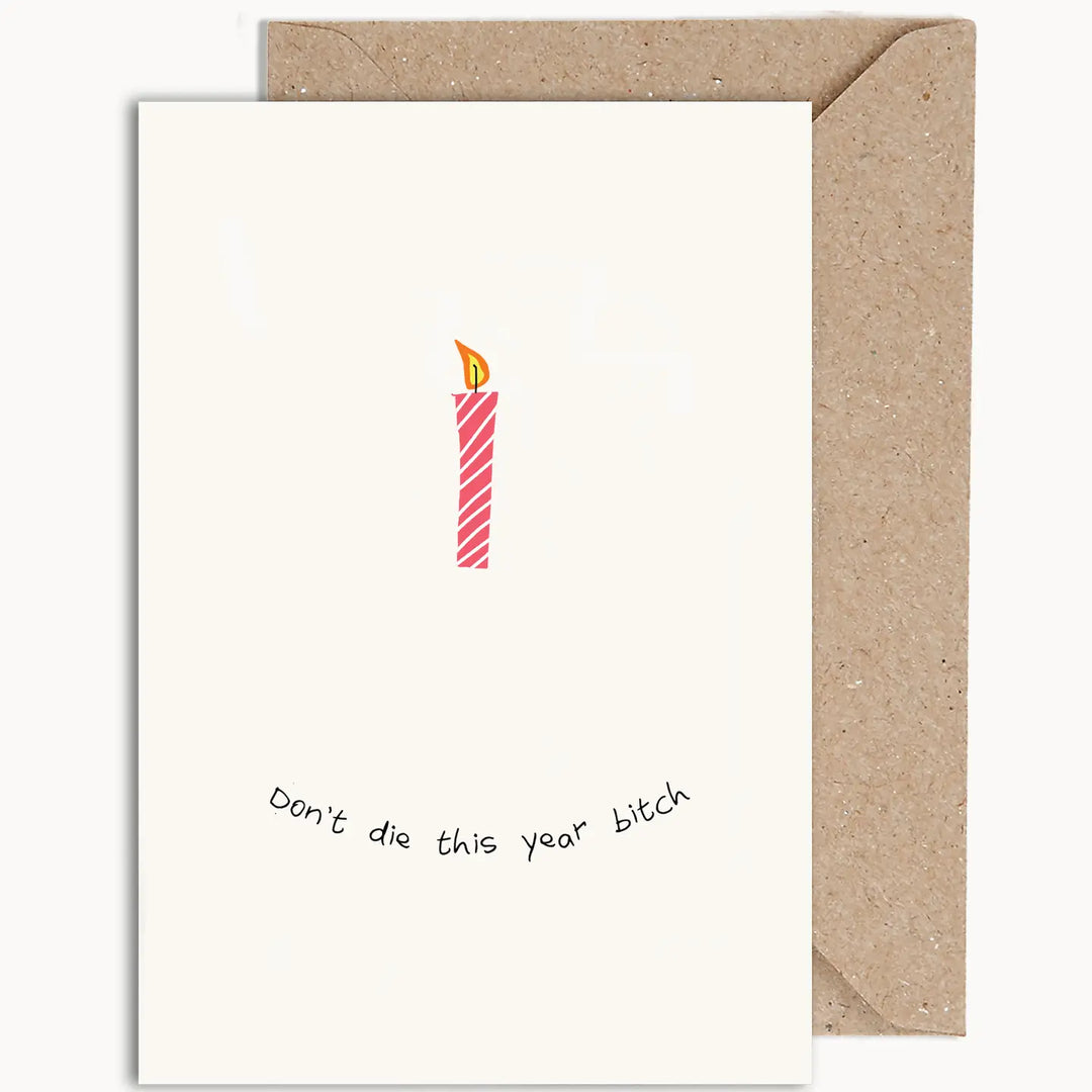 Weird Watercolours Don't Die Card