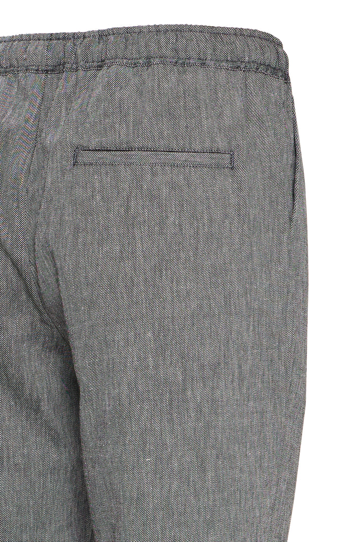 Casual Friday Pilou Drawstring Linen Mix Pants - Pewter