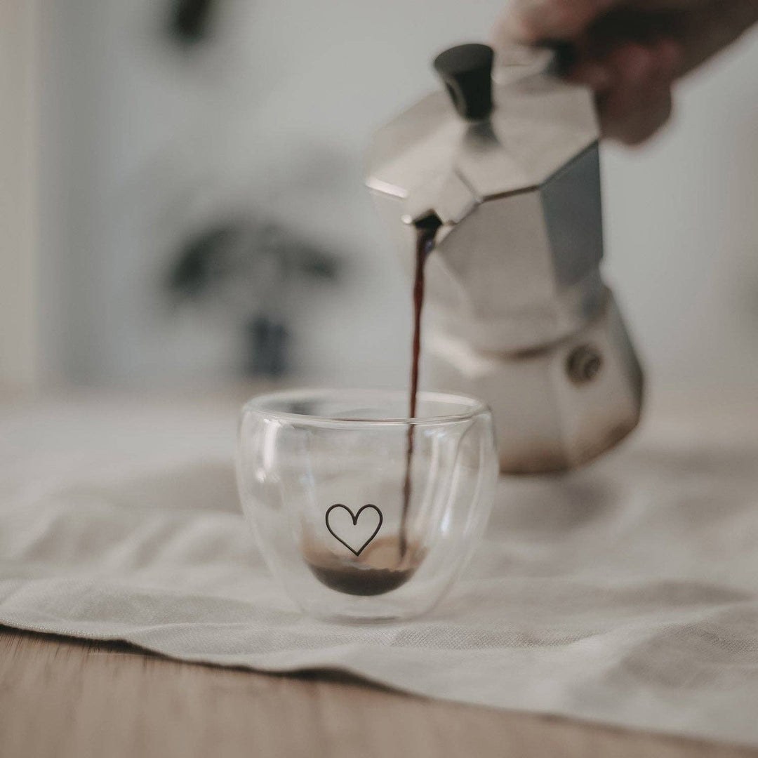 Eulenschnitt Espresso Heart Glass
