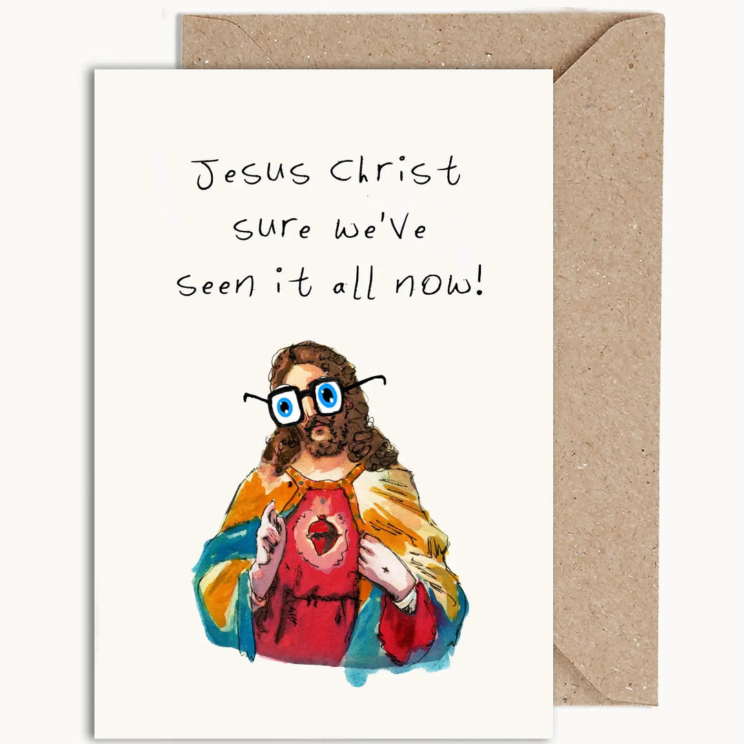 Weird Watercolours Seen It All Card
