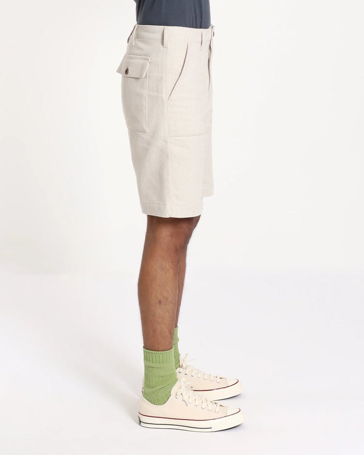 Far Afield Coup Shorts - Brushed Herringbone
