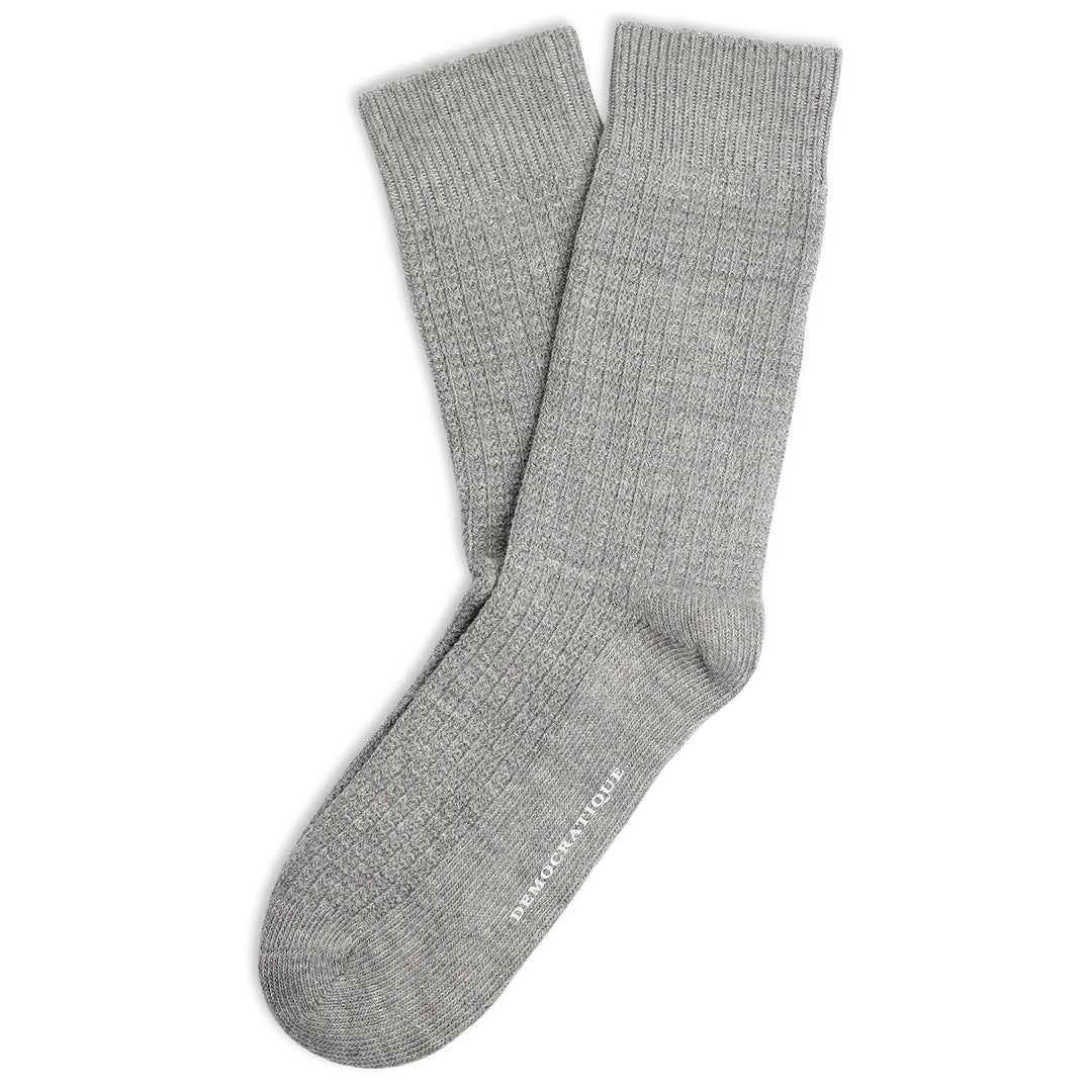 Democratique Relax Waffle Knit - Light Grey Melange