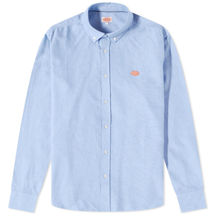 Armor Lux Logo Oxford Shirt - Sky Blue