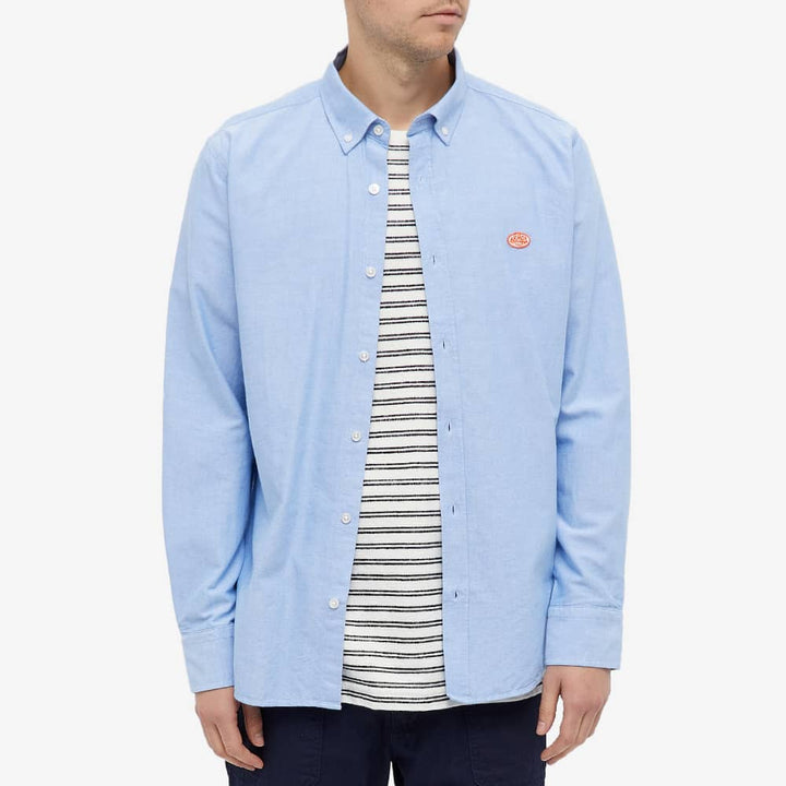 Armor Lux Logo Oxford Shirt - Sky Blue