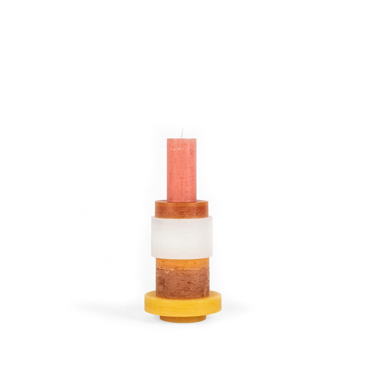 Candle Stack 05- Yellow & Brown