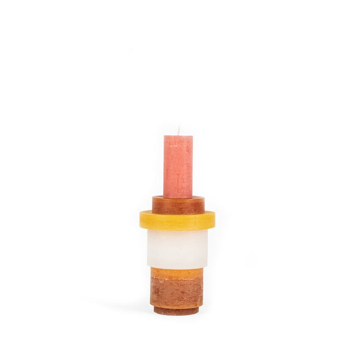 Candle Stack 05- Yellow & Brown