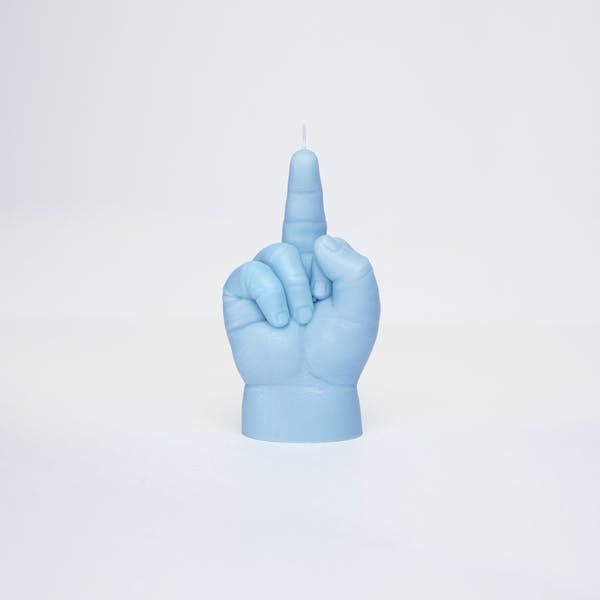 CandleHand Blue F*CK YOU baby hand candle