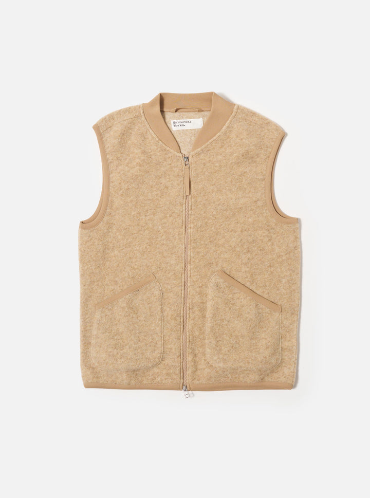 Universal Works Zip Waistcoat - Fawn