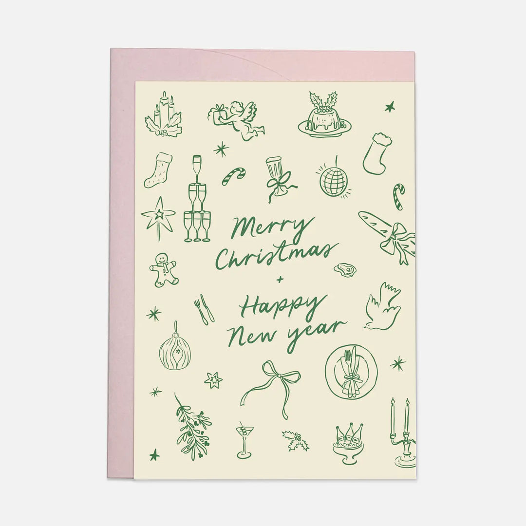 Kaart Blanche - Merry Christmas & Happy New Year Card