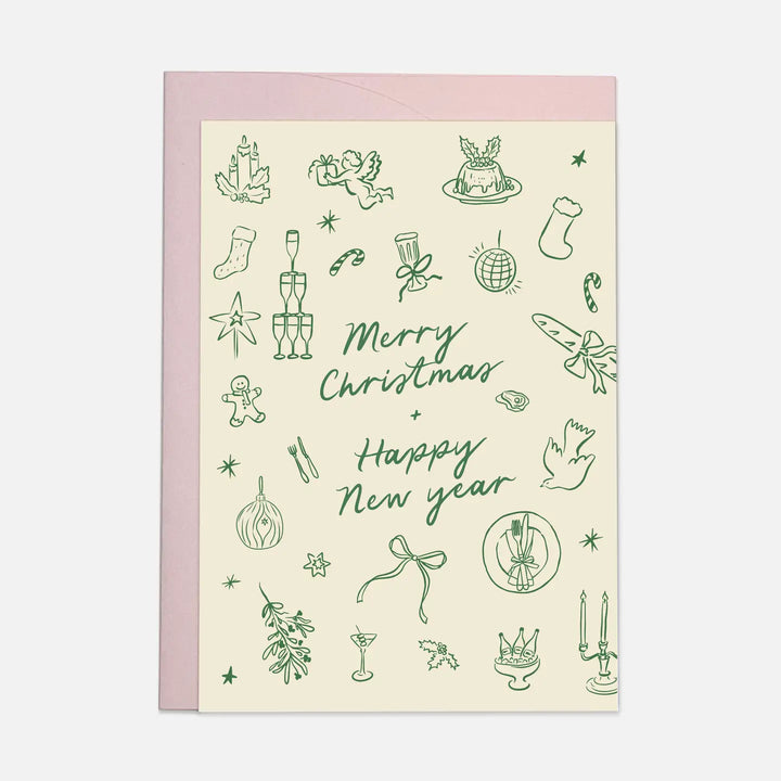 Kaart Blanche - Merry Christmas & Happy New Year Card