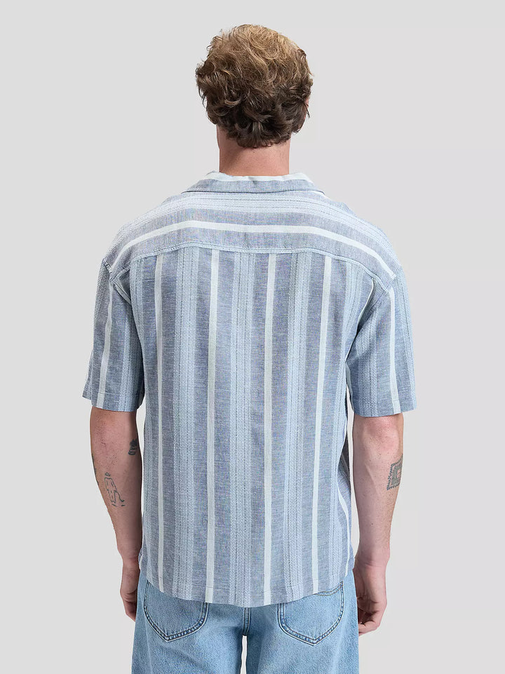 Lee Resort Shirt - Academy Blue Stripe