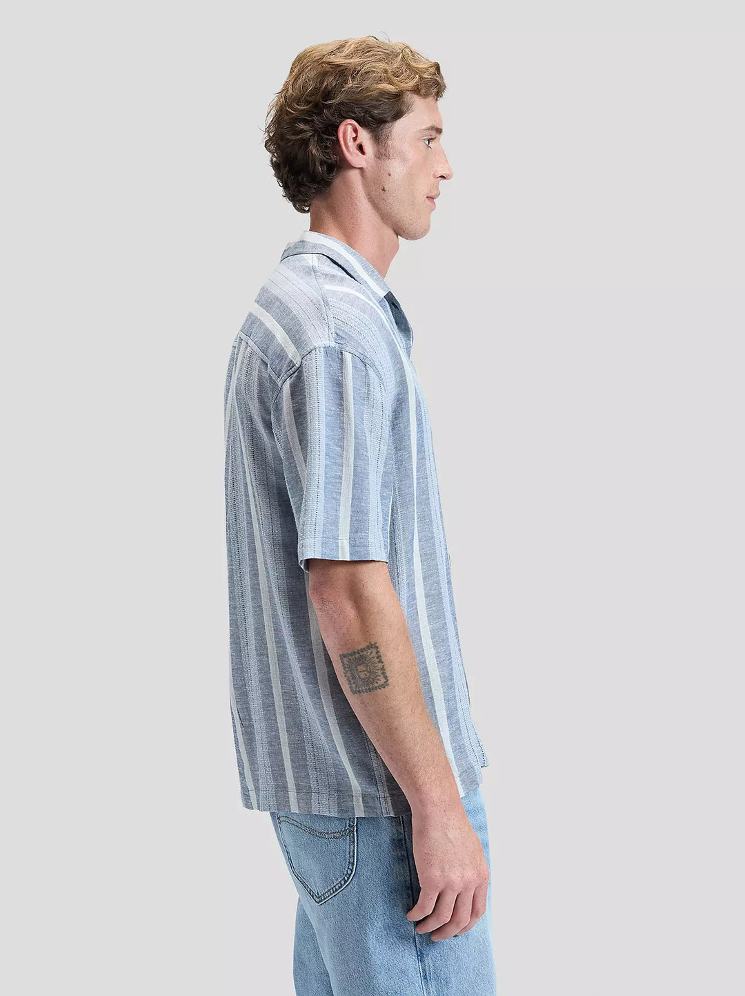 Lee Resort Shirt - Academy Blue Stripe