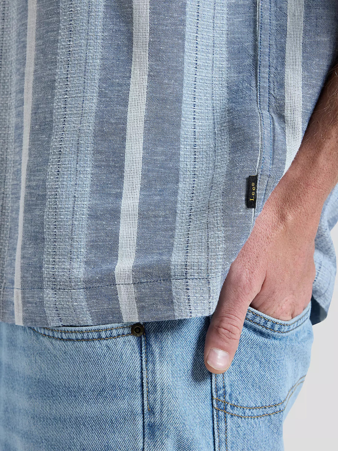 Lee Resort Shirt - Academy Blue Stripe