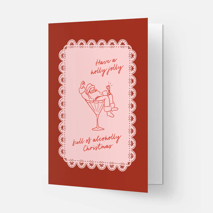 Kaart Blanche - Holly Jolly Alcoholly Card