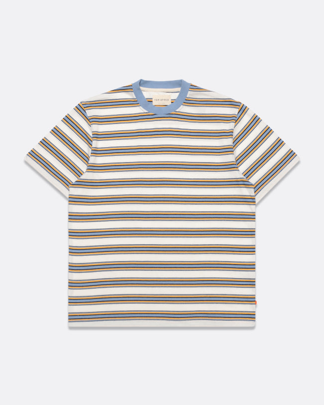 Far Afield Crew Neck T-Shirt - Whitstable Stripe