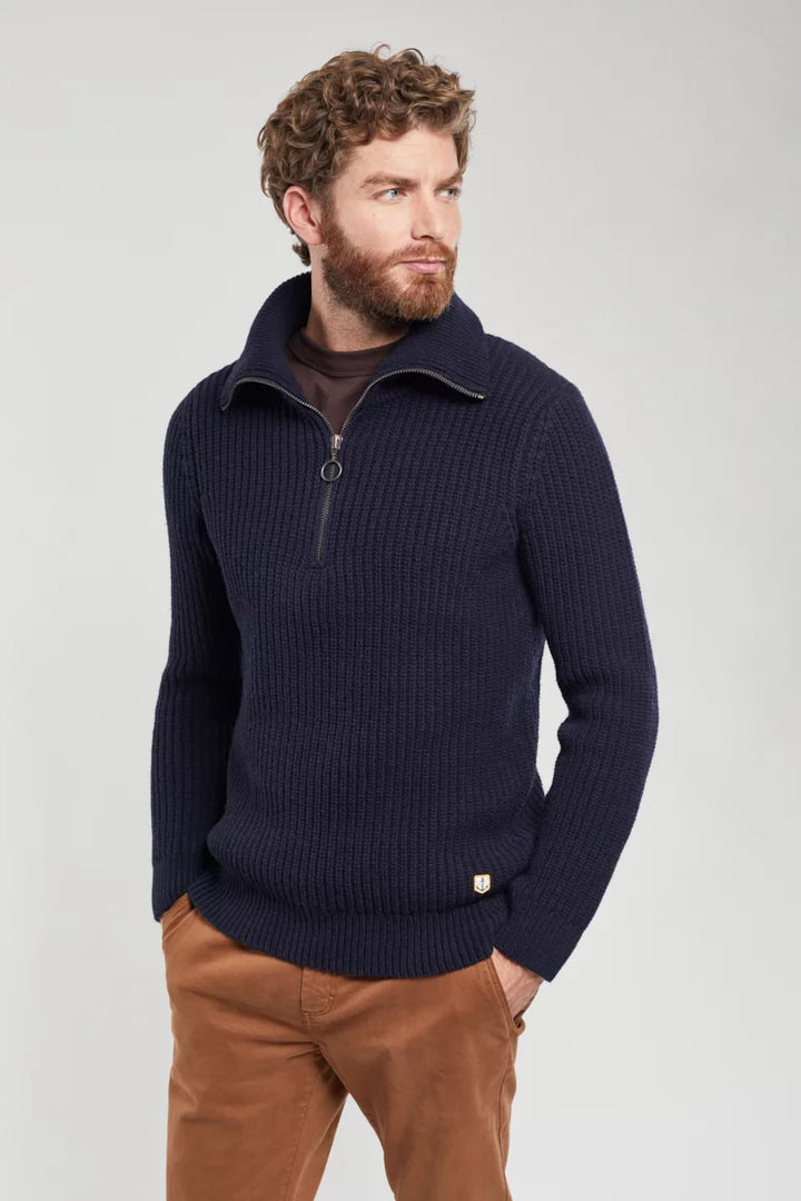 Armor Lux Heritage Zip-Neck Wool Jumper