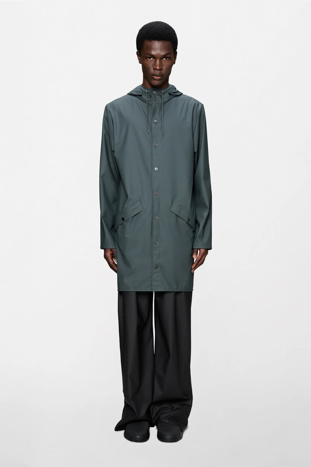 Rains Long Jacket Dark Grey