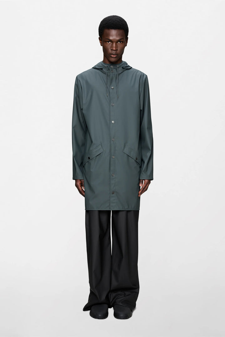Rains Long Jacket Dark Grey