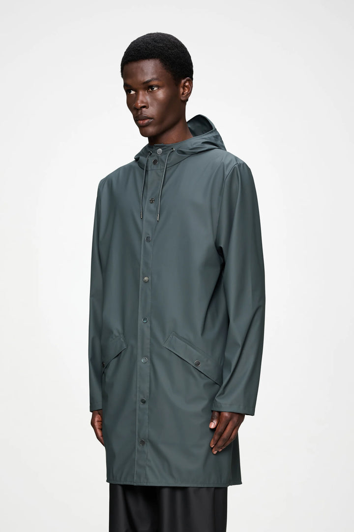 Rains Long Jacket Dark Grey