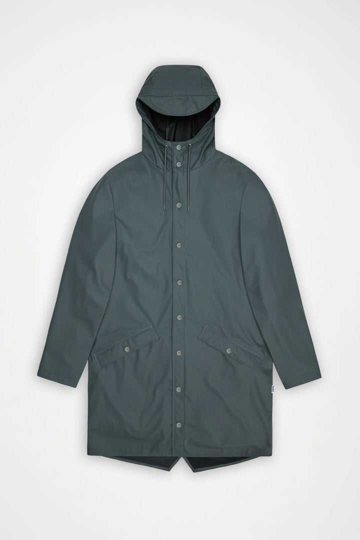 Rains Long Jacket Dark Grey
