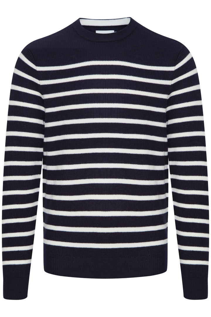 Casual Friday Karl Striped Crew Neck Knit