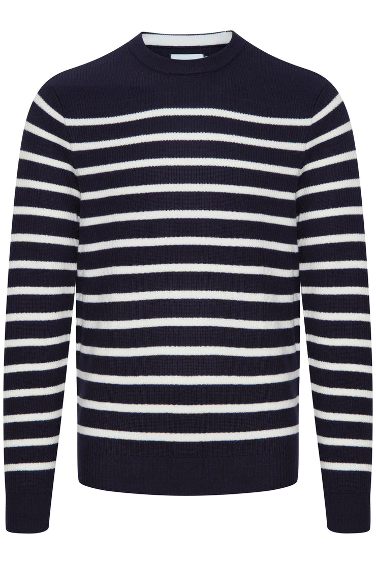 Casual Friday Karl Striped Crew Neck Knit