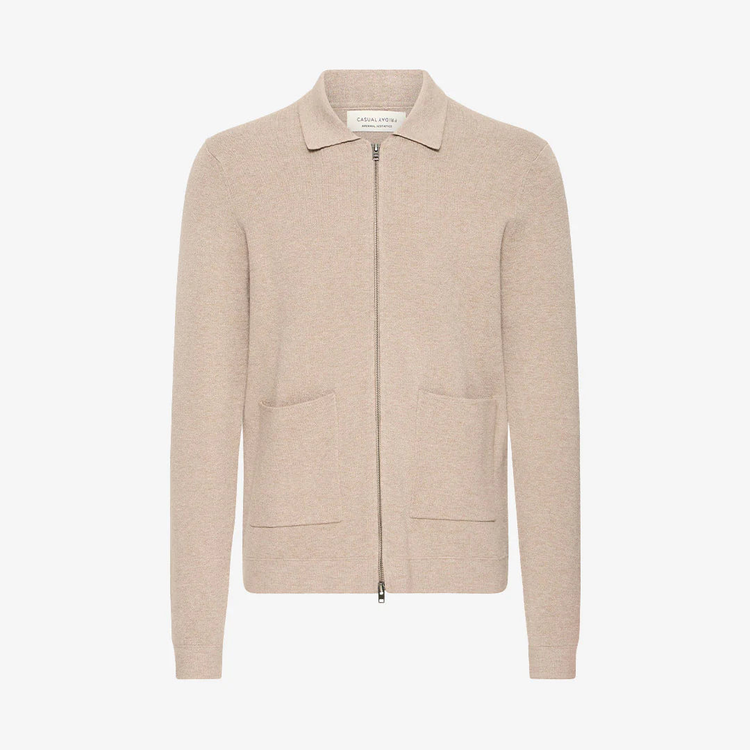 Casual Friday Claes Knitted Zipper Cardigan