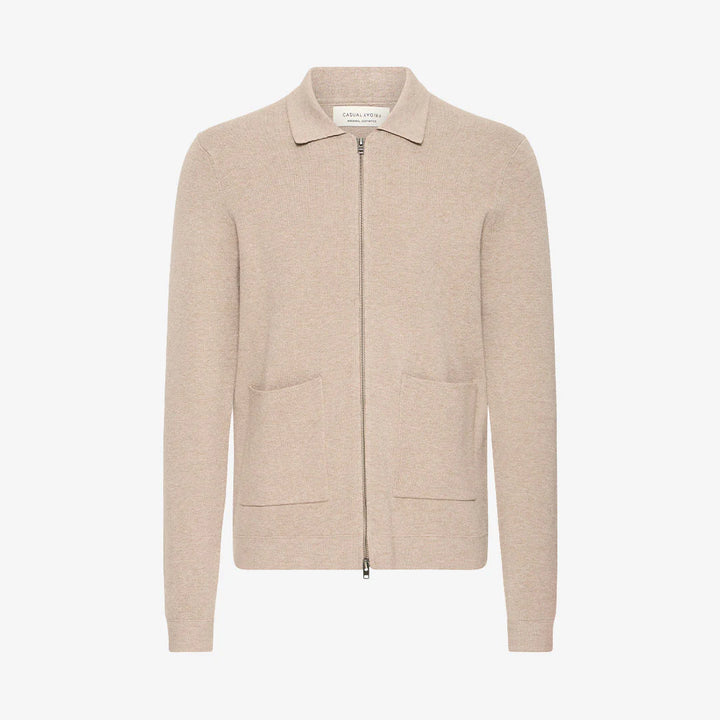 Casual Friday Claes Knitted Zipper Cardigan