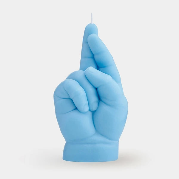 CandleHand Blue Crossed Fingers (Baby Blue)