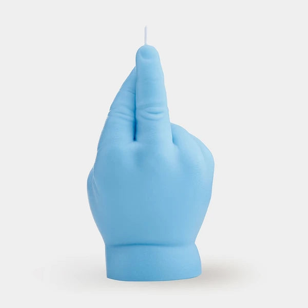 CandleHand Blue Crossed Fingers (Baby Blue)