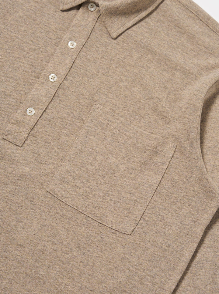 Universal Works Pullover L/S Shirt - Dark Sand