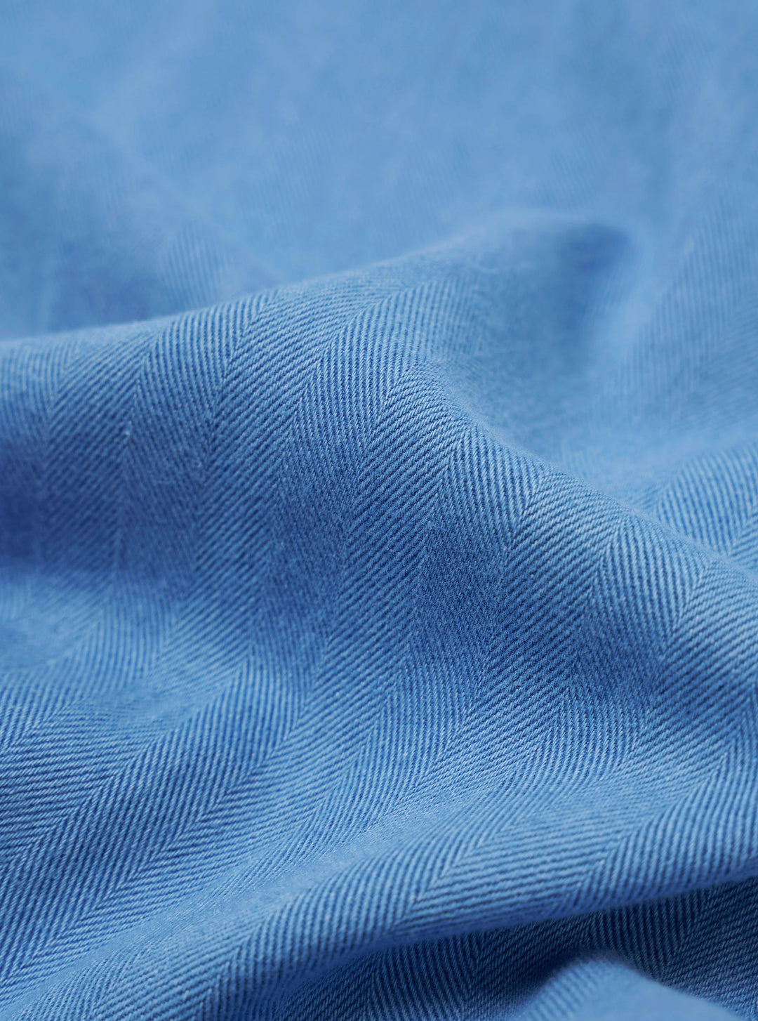 Universal Works Herringbone Bakers Overshirt - Washed Indigo