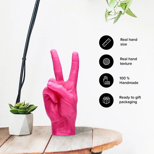 CandleHand "Peace" Pink