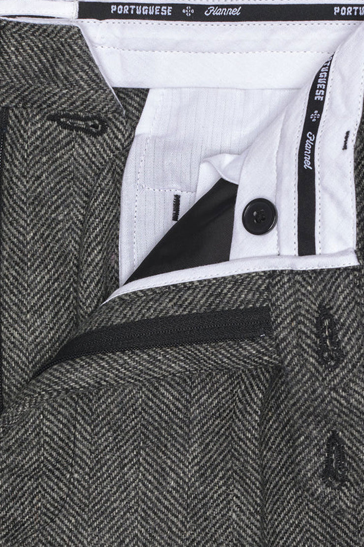 Portuguese Flannel Wool Herringbone Trousers