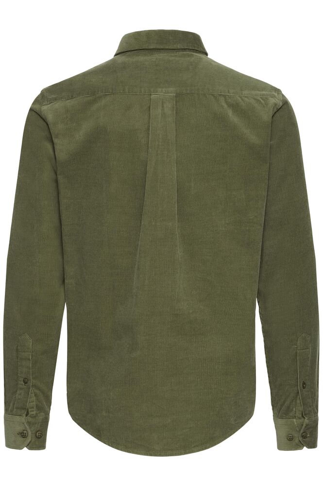 Casual Friday Reims Baby Cord Shirt - Burnt Olive