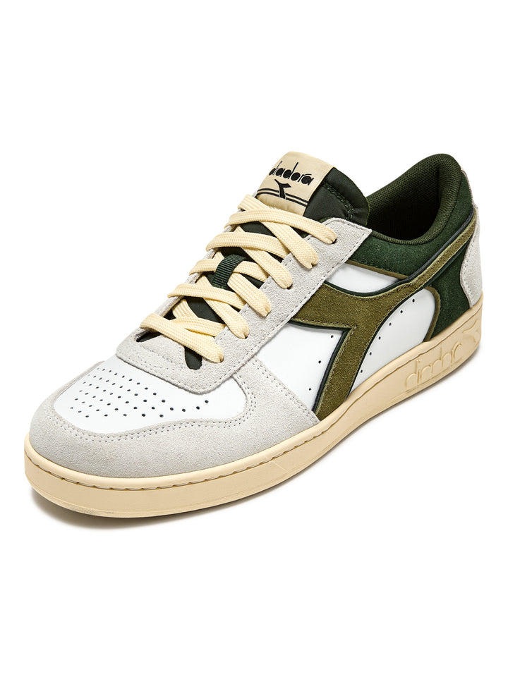 Diadora Magic Basket Low Suede Leather White/Kombu Green