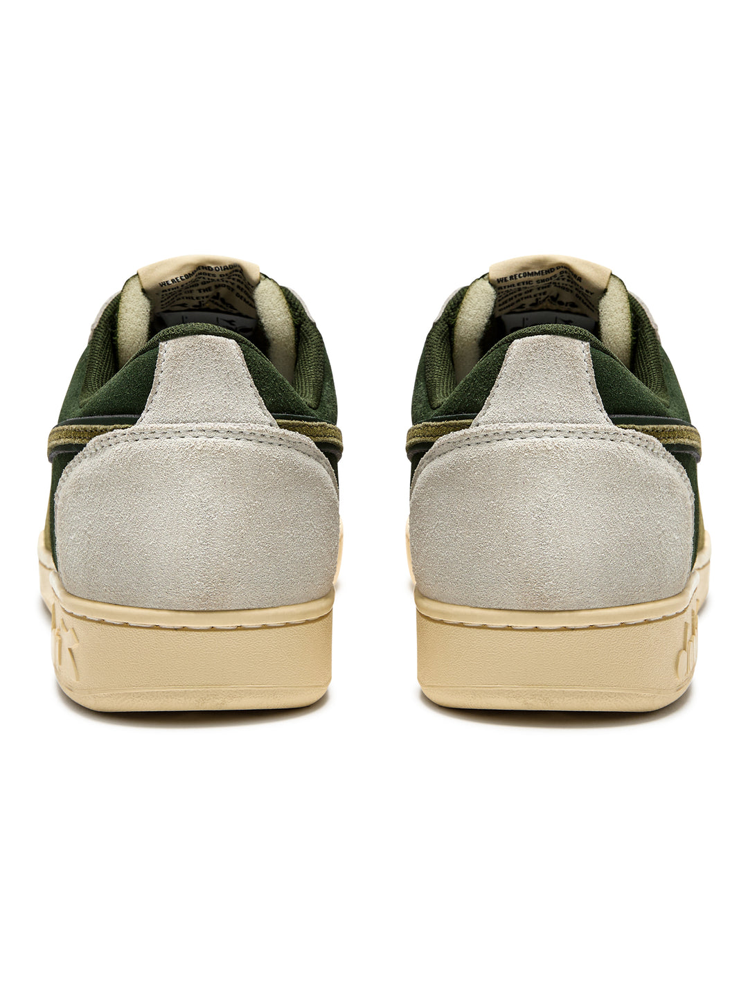 Diadora Magic Basket Low Suede Leather White/Kombu Green