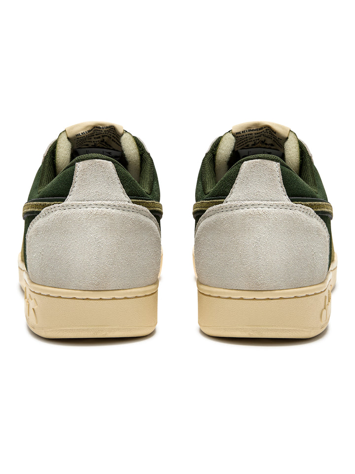 Diadora Magic Basket Low Suede Leather White/Kombu Green