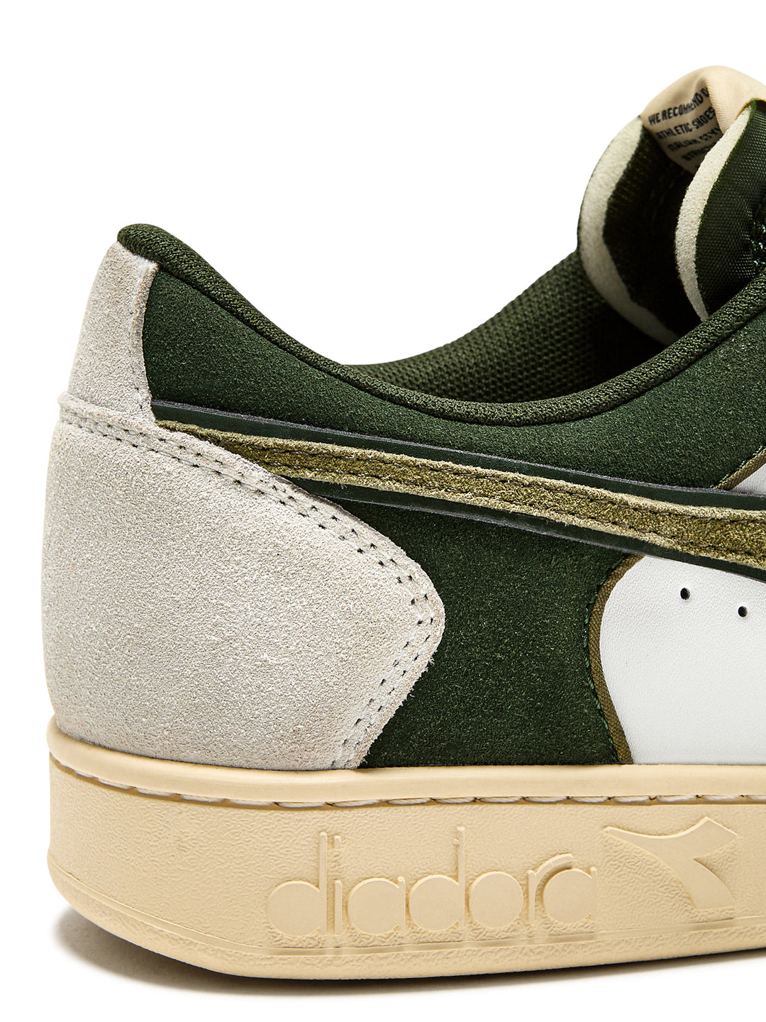 Diadora Magic Basket Low Suede Leather White/Kombu Green