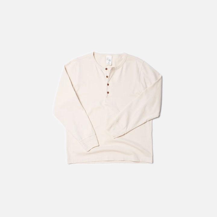 Nudie Jeans Henley L/S - Ecru
