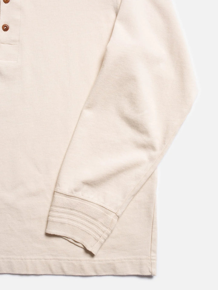 Nudie Jeans Henley L/S - Ecru