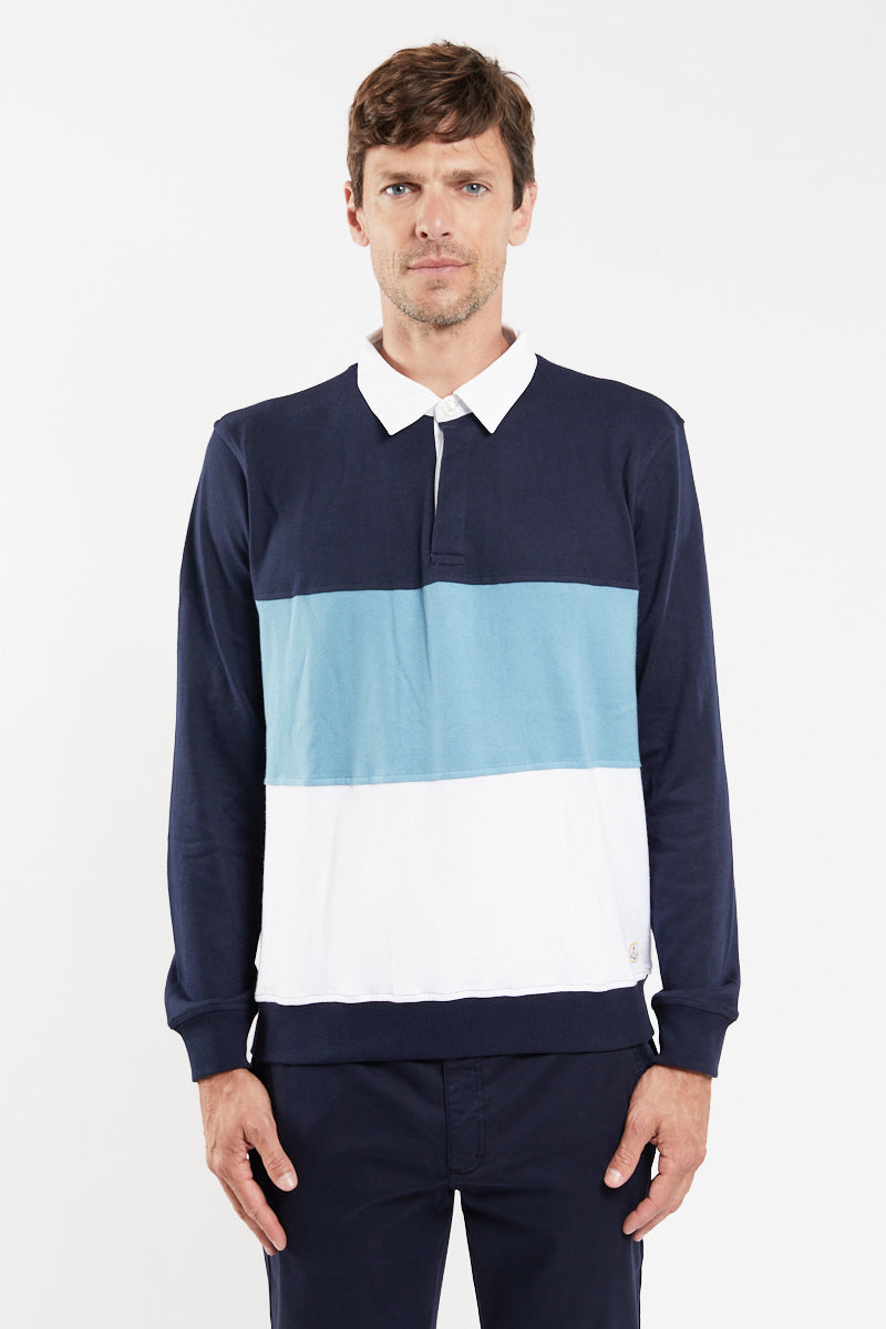 Armor Lux Polo Sweatshirt Heritage Navy/White/Blue