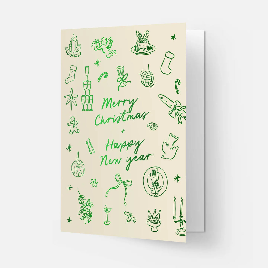 Kaart Blanche - Merry Christmas & Happy New Year Card