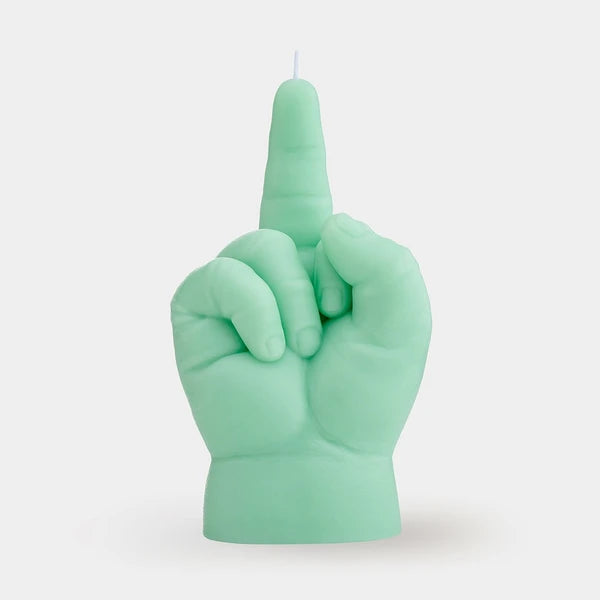 CandleHand Pastel Green F*CK YOU baby hand candle