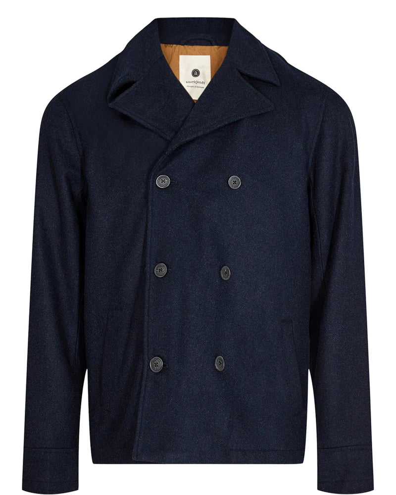 Anerkjendt Akbørge Wool Coat Sky Captain