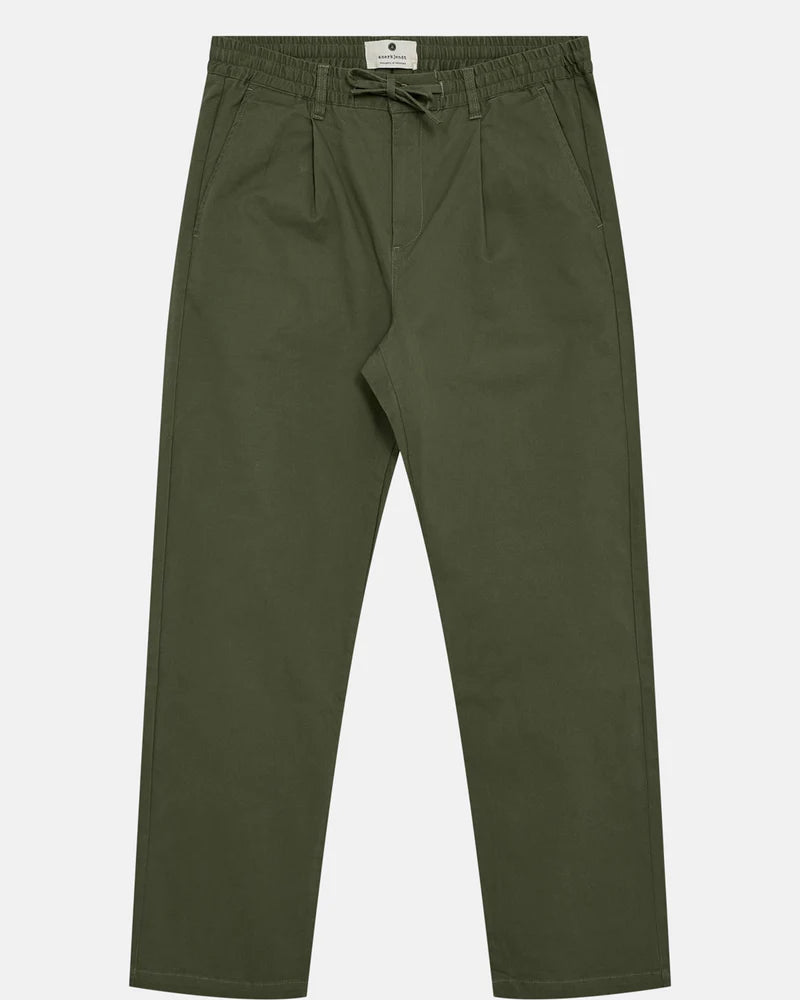 Anerkjendt Akjan Cotton Pleat Ela Pants - Olivine