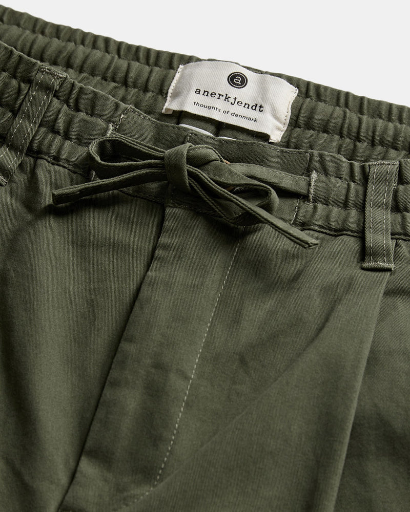 Anerkjendt Akjan Cotton Pleat Ela Pants - Olivine