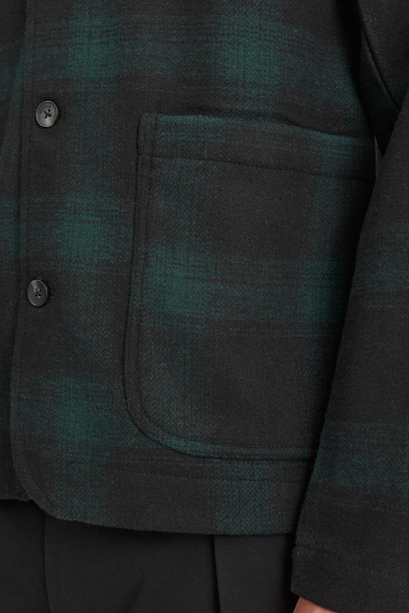 Anerkjendt Akoscar Cotton Overshirt - Forest Night