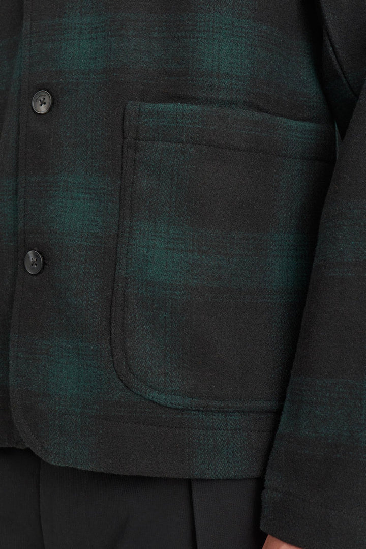 Anerkjendt Akoscar Cotton Overshirt - Forest Night