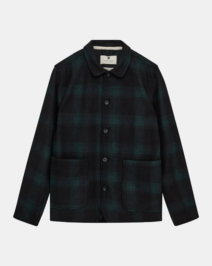 Anerkjendt Akoscar Cotton Overshirt - Forest Night